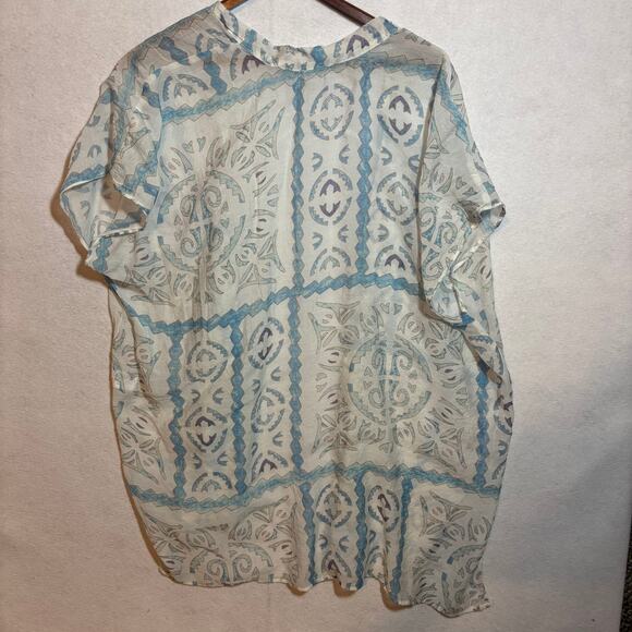 KORI Aztec Kimono Size S/M Boho Flowy Lightweight Swim Cover Long - Picture 4 of 6